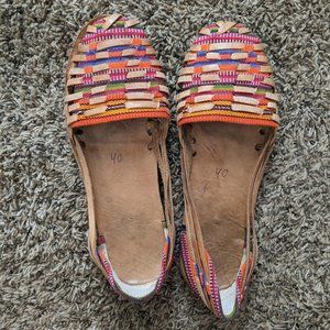 Huarache Sandal Flats Leather NWOT Womens 10/40